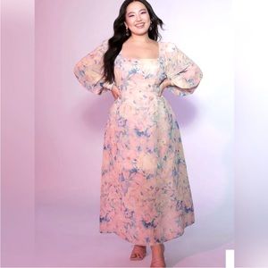 Eloquii Size 14 Chiffon Maxi Dress